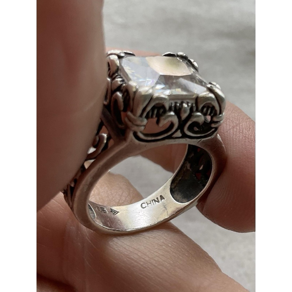 vintage Silpada ring Size 6.5 925 sterling silver Clear Tone Estate Jewelry - Picture 5 of 8